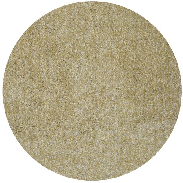 6' Yellow Heather Round Indoor Shag Rug - Image 3