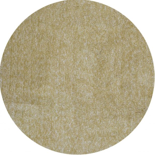 6' Yellow Heather Round Indoor Shag Rug - Image 4