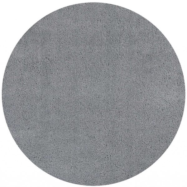 6' Grey Round Indoor Shag Rug - Image 4