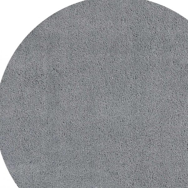 6' Grey Round Indoor Shag Rug - Image 5