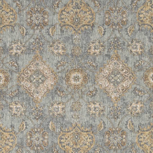 6' Slate Blue Round Indoor Shag Rug - Image 3