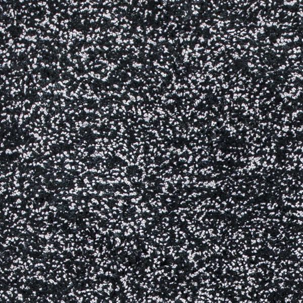 5'x7' Black Heather Indoor Shag Rug - Image 3