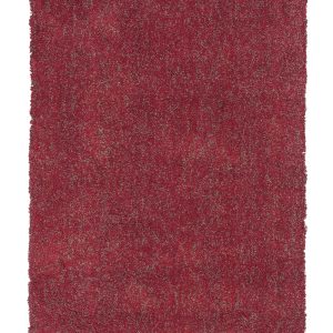 5' x 7' Red Heather Plain Indoor Area Rug