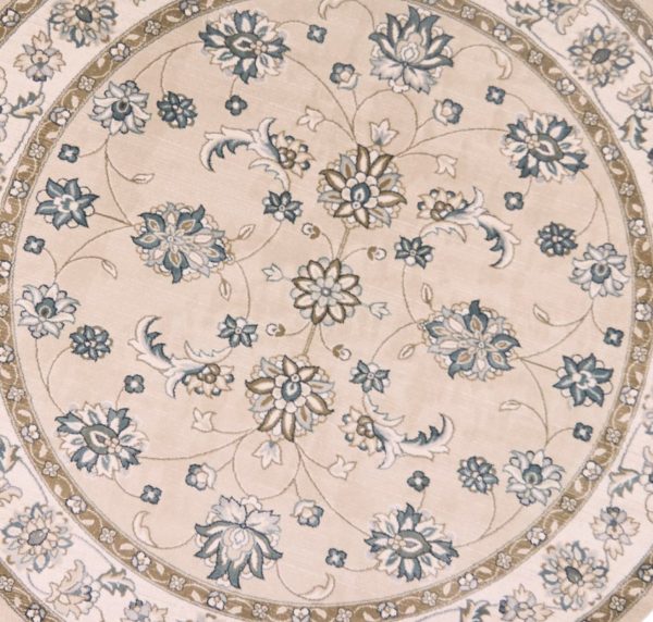 8' Round  Polypropylene Beige or  Ivory  Area Rug - Image 2