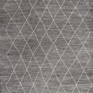 5' x 8' Grey Geometric Diamond Indoor Area Rug