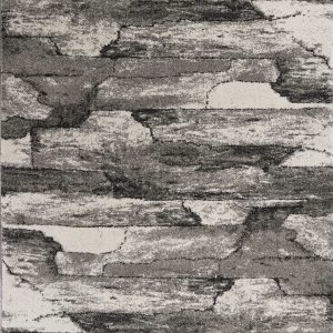 5' x 8' Grey Abstract Design Indoor Area Rug