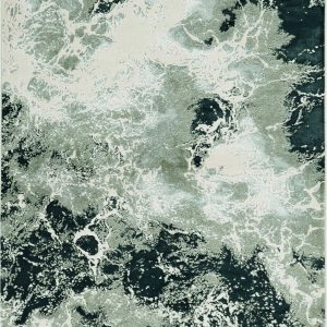 5'x8' Silver Machine Woven Abstract Watercolor Indoor Area Rug