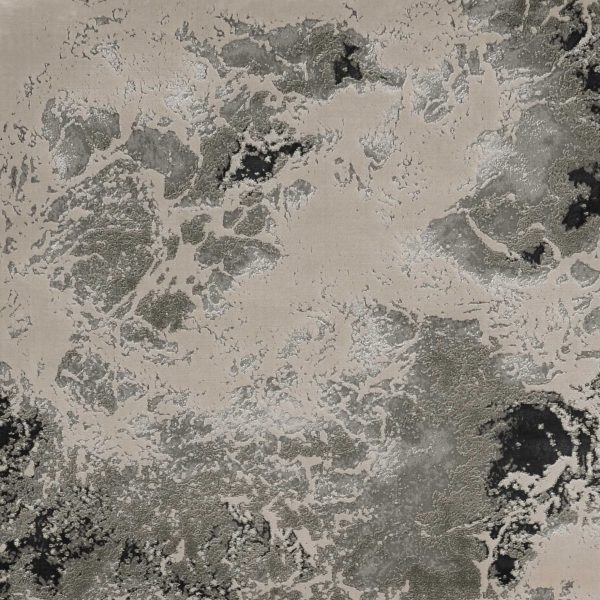 5'x8' Silver Machine Woven Abstract Watercolor Indoor Area Rug - Image 5