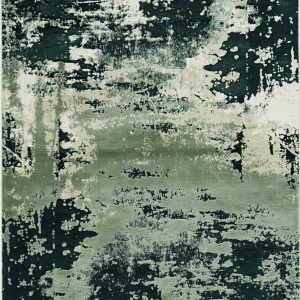 5' x 8' Silver Charcoal Abstract Design Indoor Area Rug