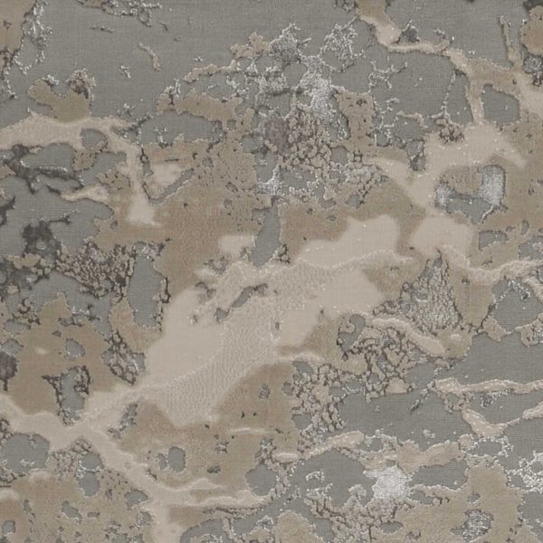 5'x8' Sand Grey Machine Woven Abstract Watercolor Indoor Area Rug - Image 2