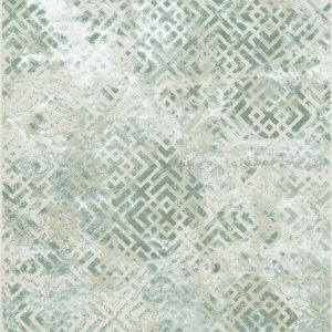 5' x 8' Sand Silver Geometric Maze Pattern Indoor Area Rug