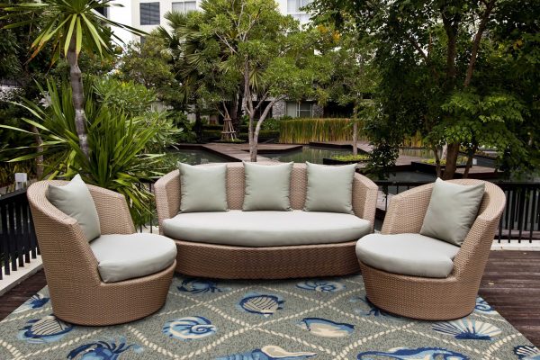 5' x 7' Grey Seaside UV Treated Indoor Outdoor Area Rug - Image 2