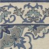 5' x 7' Ivory or Blue Vines Bordered UV Treated Indoor Outdoor Area Rug - Image 3