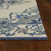 5' x 7' Ivory or Blue Vines Bordered UV Treated Indoor Outdoor Area Rug - Image 5