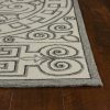 5' x 7' Ivory or Grey Geometric Pattern UV Treated Indoor Outdoor Area Rug - Image 5
