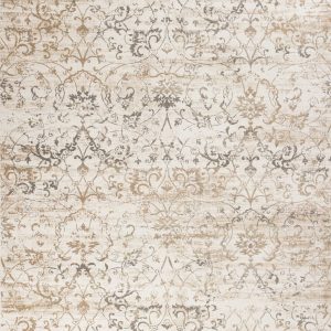 5' X 8' Beige Floral Vines Area Rug