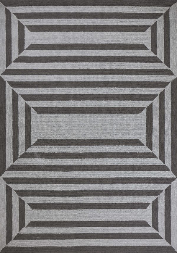 5' x 7'  UV treated Polypropylene Charcoal Area Rug