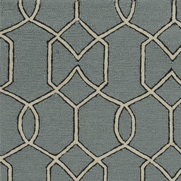 5' x 7' Spa Geometric Trellis UV Treated Indoor Area Rug - Image 2