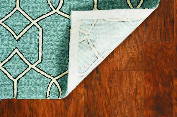 5' x 7' Spa Geometric Trellis UV Treated Indoor Area Rug - Image 4