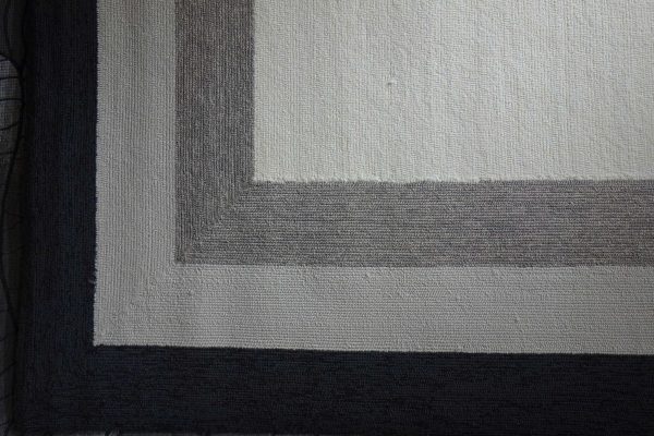 5' x 7' Charcoal Bordered UV Treated Indoor Area Rug - Image 5