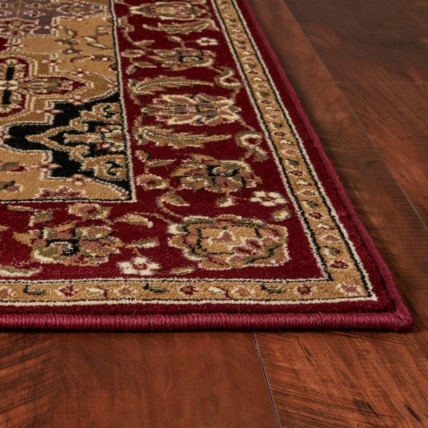 Red Octagon Quatrefoil Area Rug - Image 3