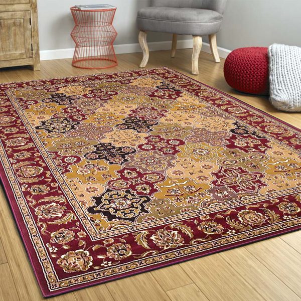 Red Octagon Quatrefoil Area Rug - Image 4