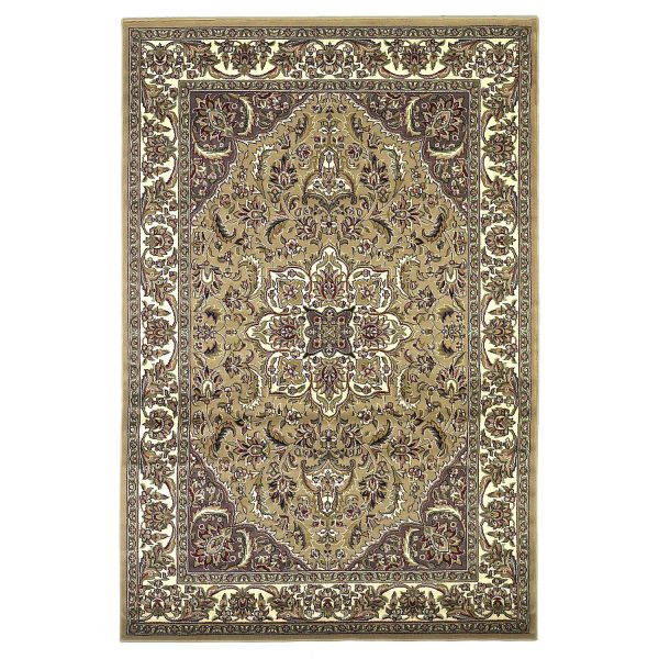 Beige And Ivory Octagon Medallion Area Rug - Image 2