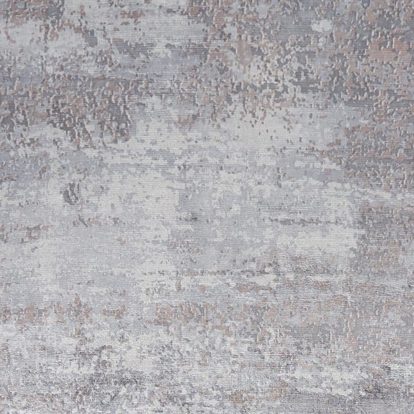 3'x5' Slate Grey Hand Loomed Abstract Brushstroke Indoor Area Rug - Image 2