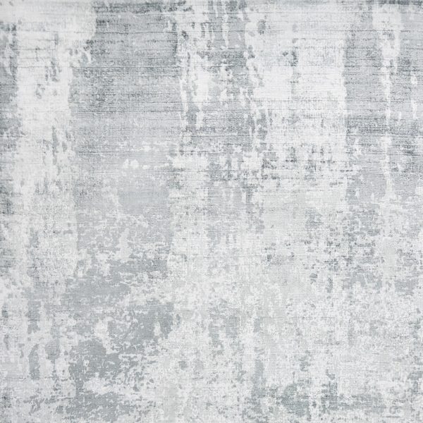 3'x5' Dew Grey Hand Loomed Abstract Brushstroke Indoor Area Rug - Image 3