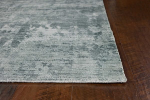 3'x5' Dew Grey Hand Loomed Abstract Brushstroke Indoor Area Rug - Image 4