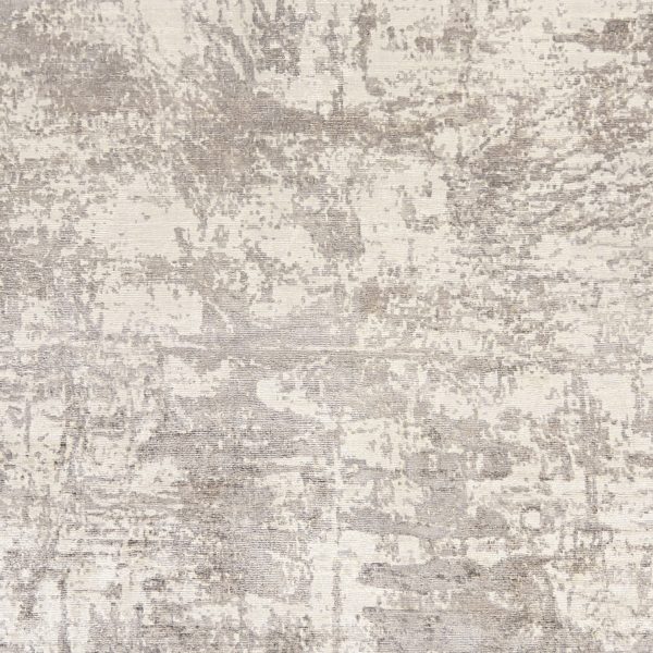 3' x 5' Beige Abstract Viscose Indoor Area Rug - Image 2