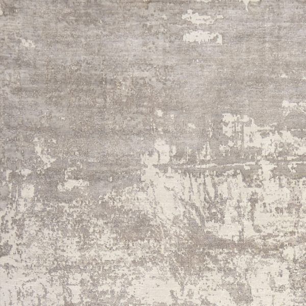 3' x 5' Beige Abstract Viscose Indoor Area Rug - Image 3
