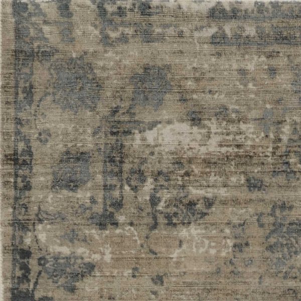 3'x5' Sand Blue Hand Loomed Traditional Floral Indoor Area Rug - Image 2