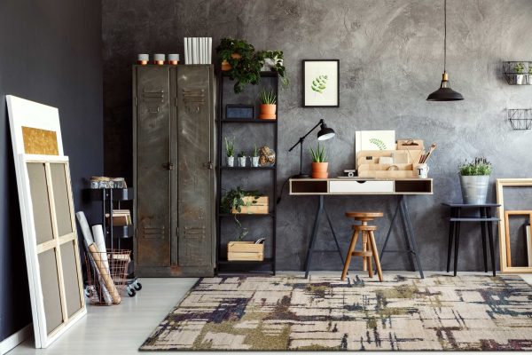 5'x8' Ivory Machine Woven Distressed Floral Vines Indoor Area Rug - Image 5