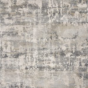 5' x 8' Natural Abstract Brushstrokes Indoor Area Rug