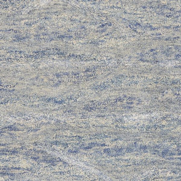 5'x7' Ocean Blue Hand Tufted Abstract Indoor Area Rug - Image 2