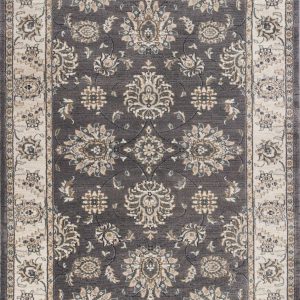 8'x10' Grey Ivory Floral Indoor Area Rug