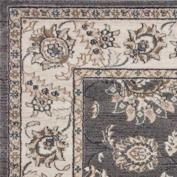 8'x10' Grey Ivory Floral Indoor Area Rug - Image 3