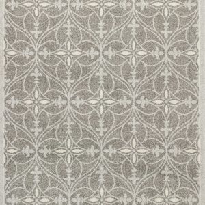 7' x 11' Grey Geometric Trellis UV Treated Indoor Area Rug