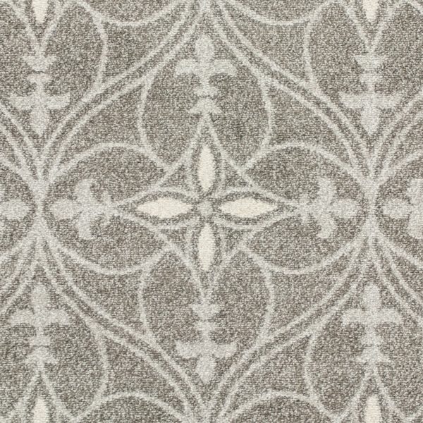 7' x 11' Grey Geometric Trellis UV Treated Indoor Area Rug - Image 2