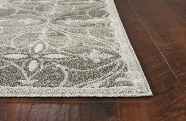 7' x 11' Grey Geometric Trellis UV Treated Indoor Area Rug - Image 4