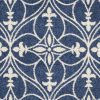 8'x11' Denim Blue Machine Woven UV Treated Ogee Indoor Outdoor Area Rug - Image 3