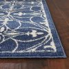 8'x11' Denim Blue Machine Woven UV Treated Ogee Indoor Outdoor Area Rug - Image 5