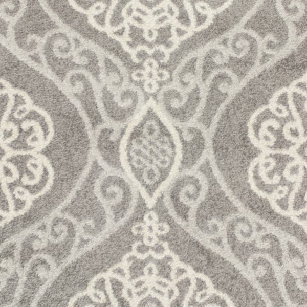 7' x 11' Silver Geometric Mosaic UV Treated Indoor Area Rug - Image 2