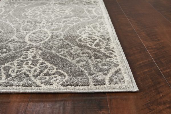7' x 11' Silver Geometric Mosaic UV Treated Indoor Area Rug - Image 4