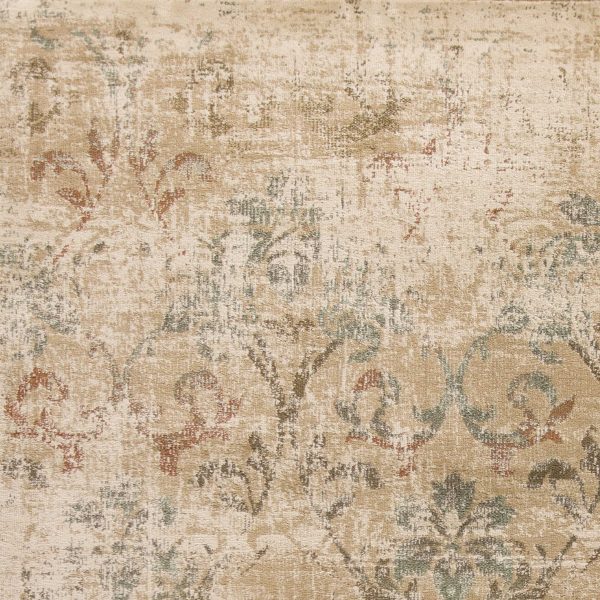 8'x11' Champagne Beige Machine Woven Damask Indoor Area Rug - Image 3