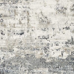 5'x8' Ivory Teal Machine Woven Abstract Splatter Indoor Area Rug