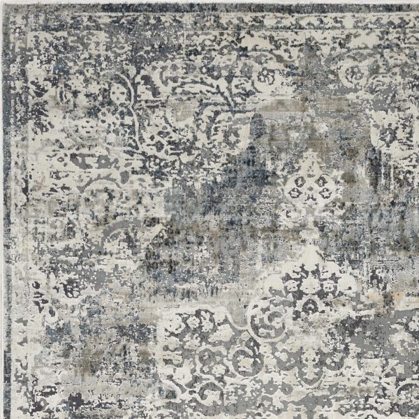 5' x 8' Ivory Vintage Medallion Indoor Area Rug - Image 3