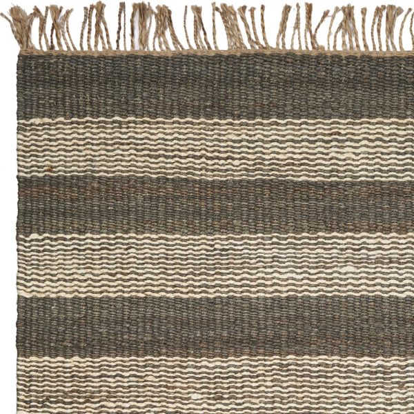 5' x 7' Jute Slate Ivory Area Rug - Image 4