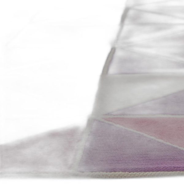 6'7 x 9'6 Polyester Ivory Pink Area Rug - Image 5